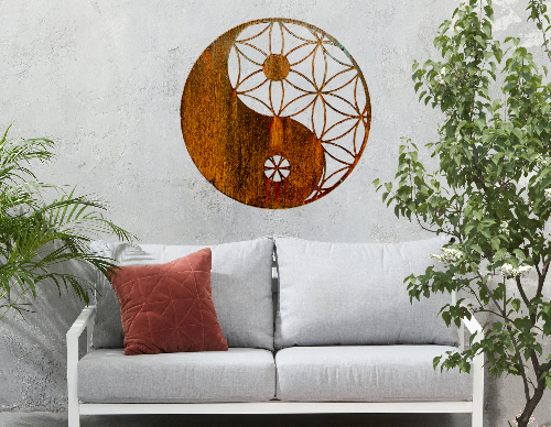 wanddecoratie cortenstaal