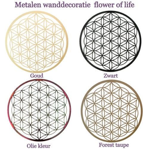 Flower Of Life Wanddecoratie Gecoat