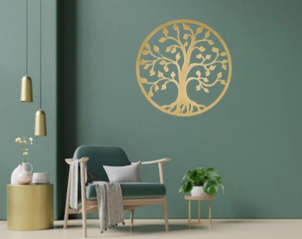 wanddecoratie tree of life goud