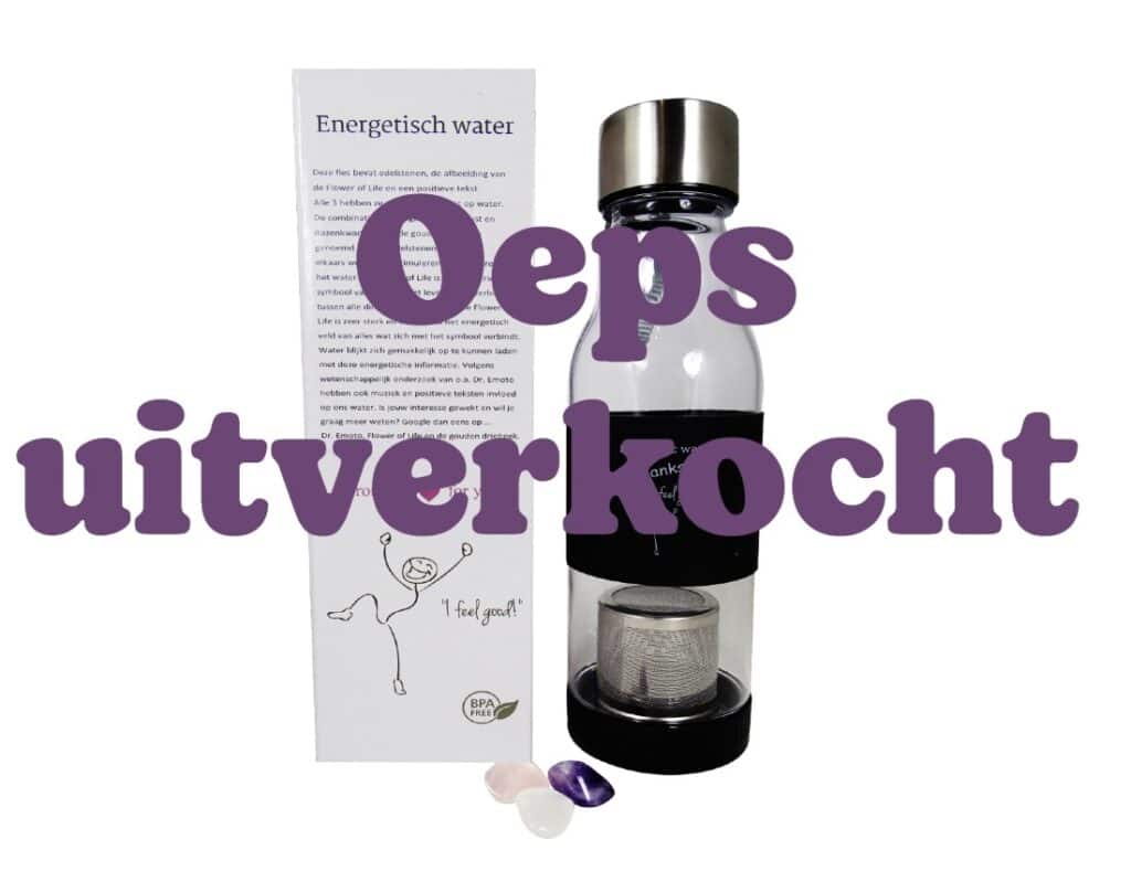 waterfles met edelstenen