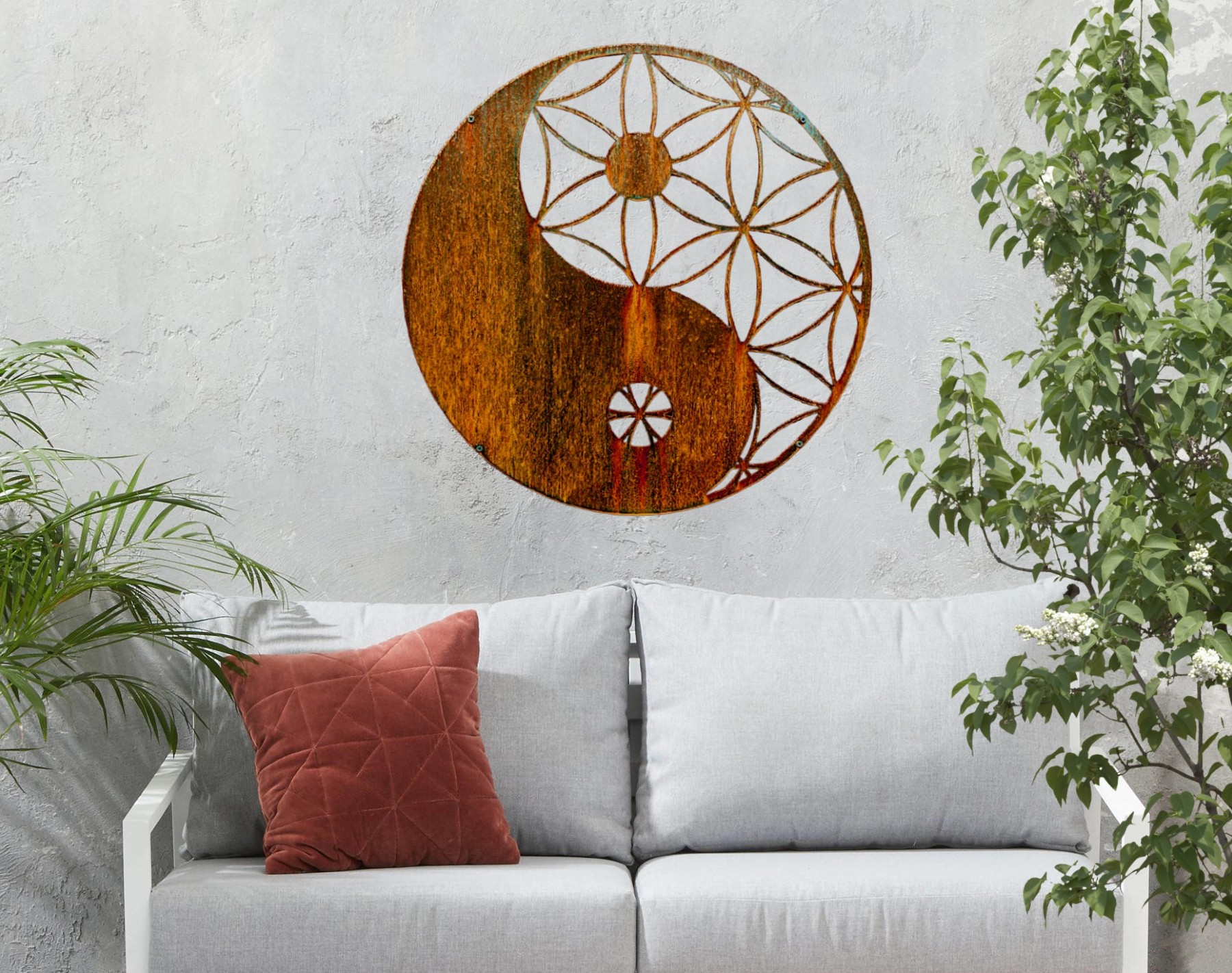 Wanddecoratie Cortenstaal