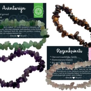 Edelstenen armbandje - diverse soorten edelstenen