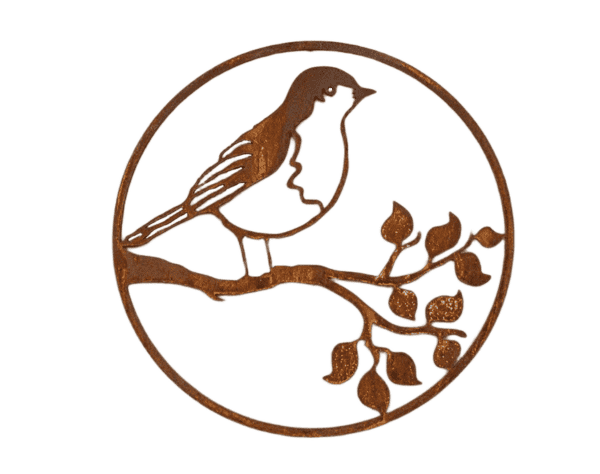 cortenstaal vogel Roodborstje